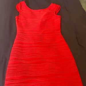 Sheer Ribbed small Red BodyCon Dress